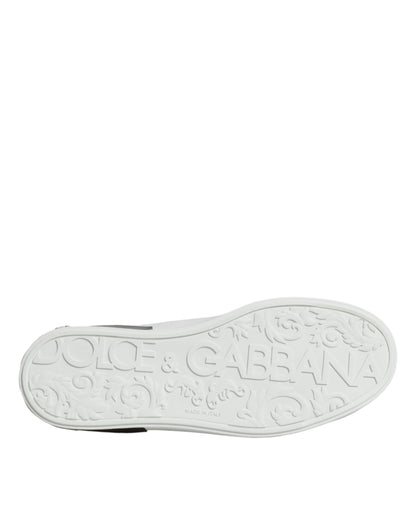 Zapatillas Portofino de cuero blanco con logotipo