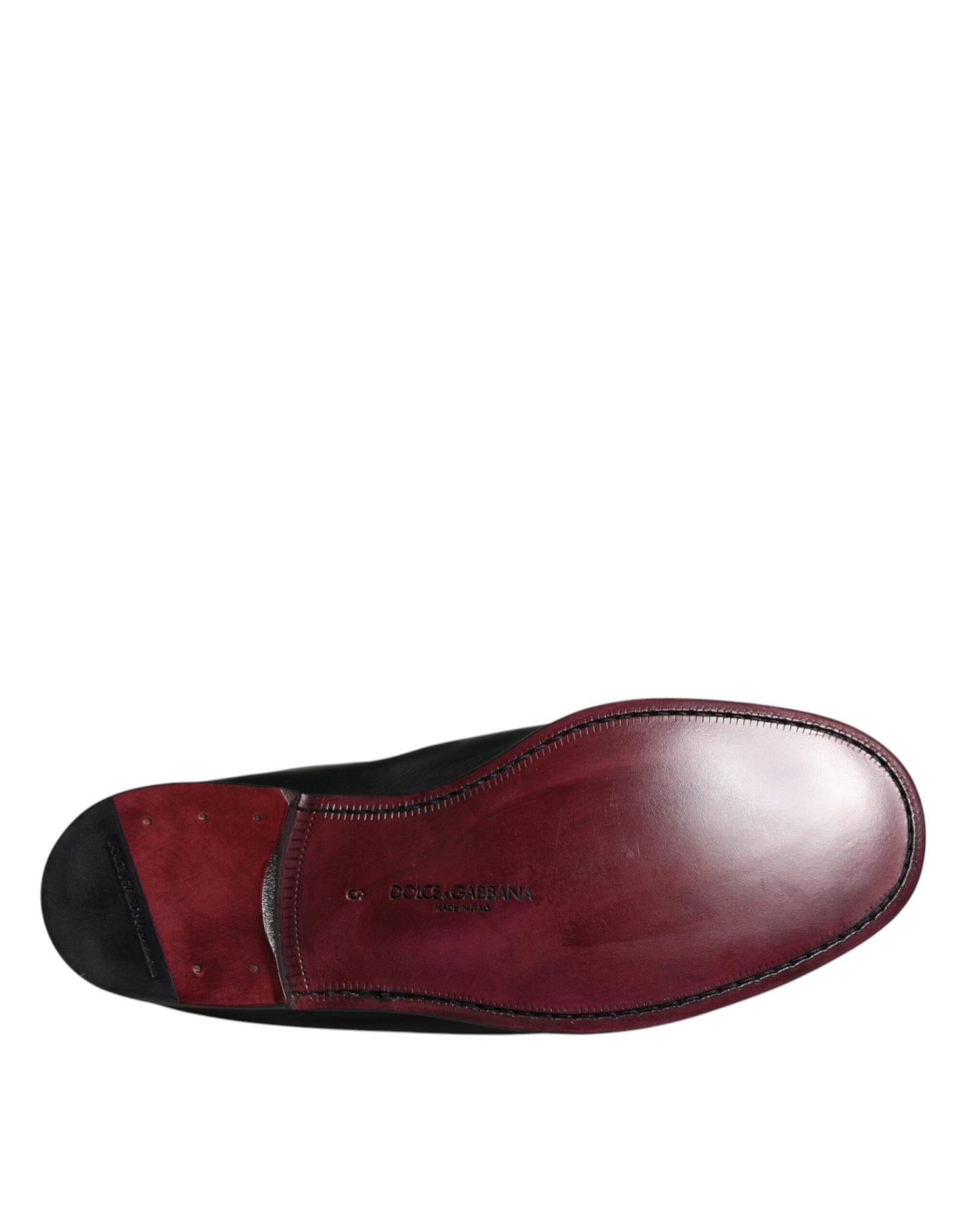 Mocasines de cuero con logotipo bordado negro para hombre
