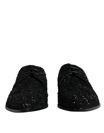 Zapatos formales Derby de ante con adornos negros