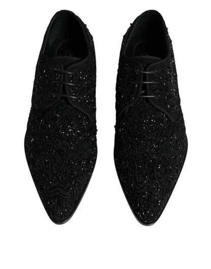Zapatos formales Derby de ante con adornos negros