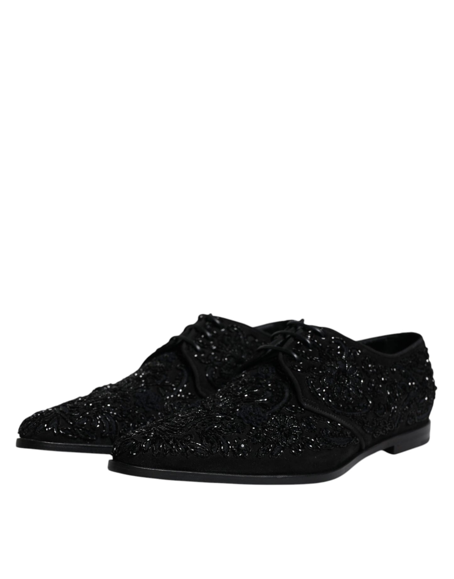Zapatos formales Derby de ante con adornos negros
