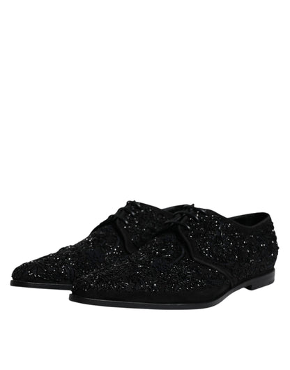 Zapatos formales Derby de ante con adornos negros