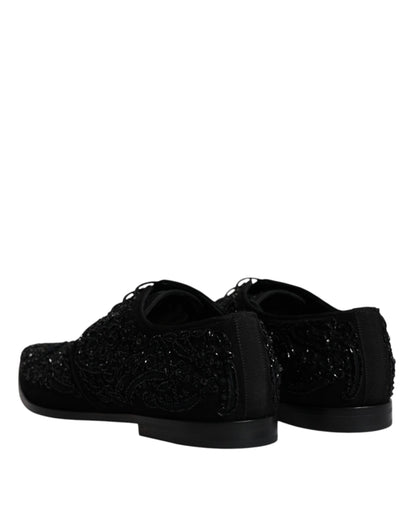 Zapatos formales Derby de ante con adornos negros
