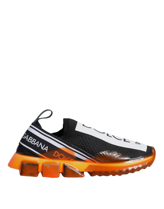 Zapatillas Sorrento sin cordones negras y naranjas