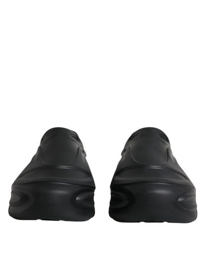 Zapatillas deportivas bajas de goma laminada negra