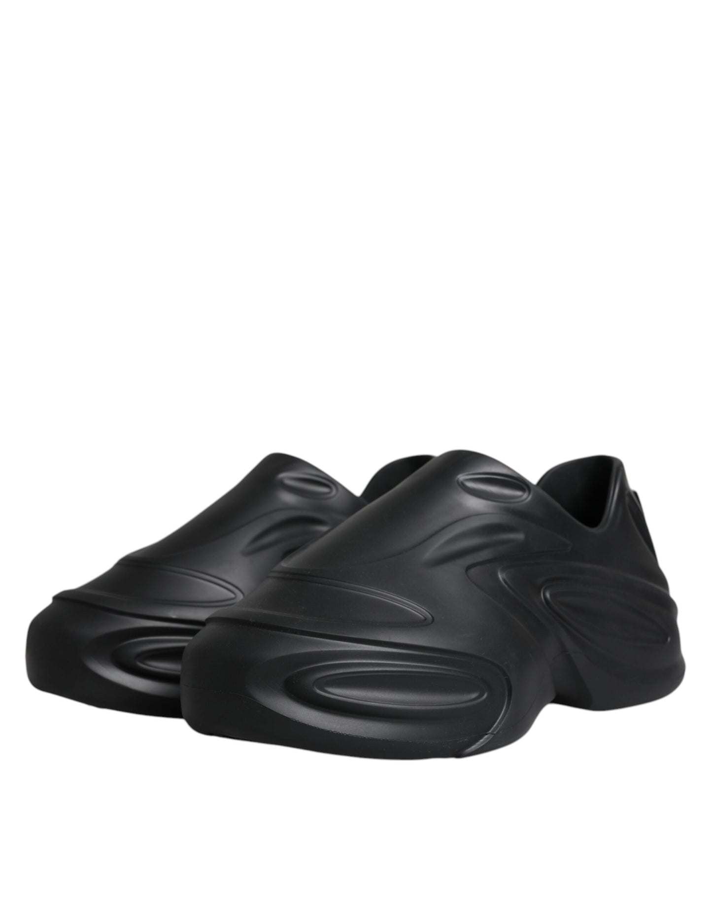 Zapatillas deportivas bajas de goma laminada negra