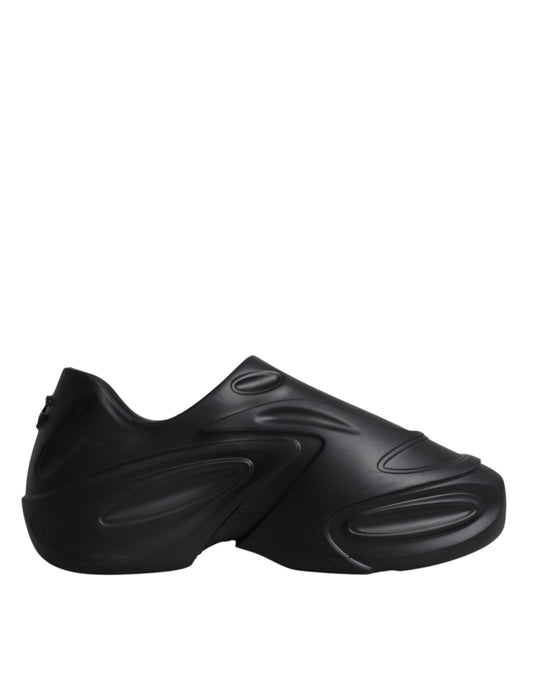 Zapatillas deportivas bajas de goma laminada negra