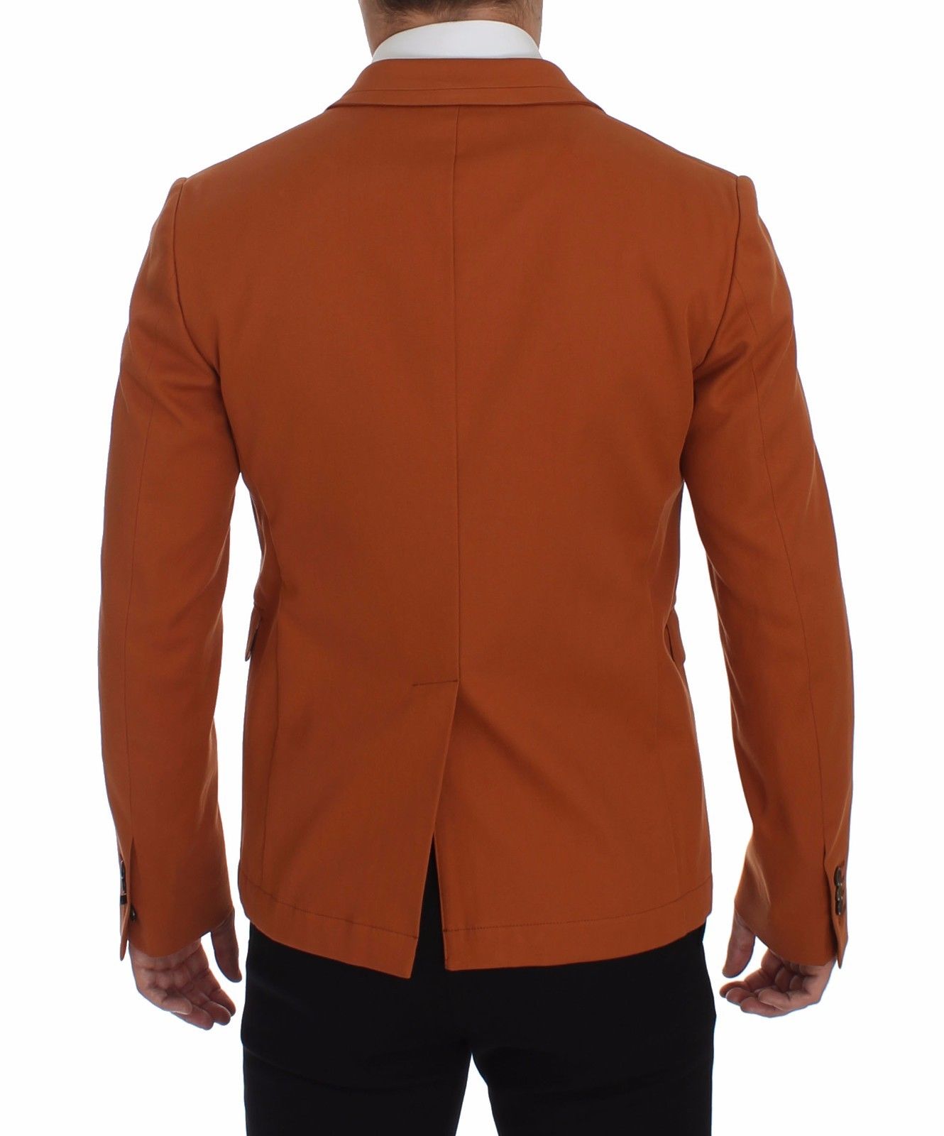 Blazer elegante informal de mezcla de algodón naranja