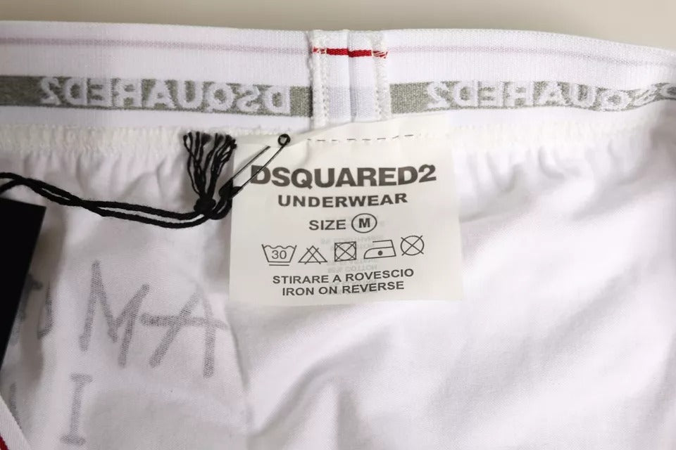 Braguitas de algodón blanco elástico para mujer, cintura media