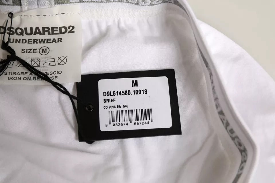 Braguitas de algodón blanco elástico para mujer, cintura media