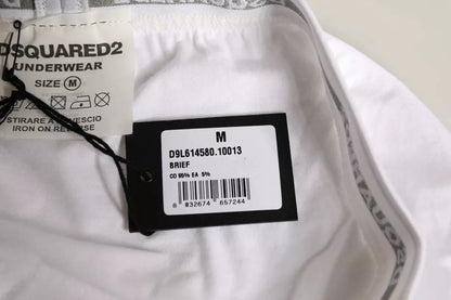 Braguitas de algodón blanco elástico para mujer, cintura media