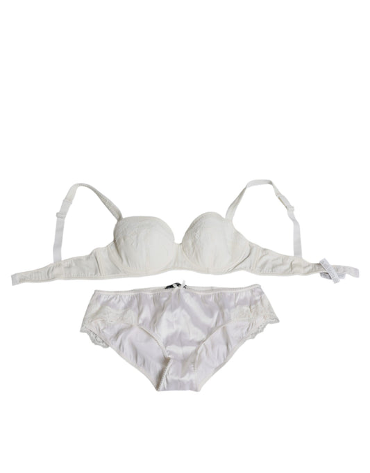 Braguita de seda elástica blanca tipo balconette