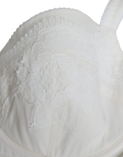 Braguita de seda elástica blanca tipo balconette