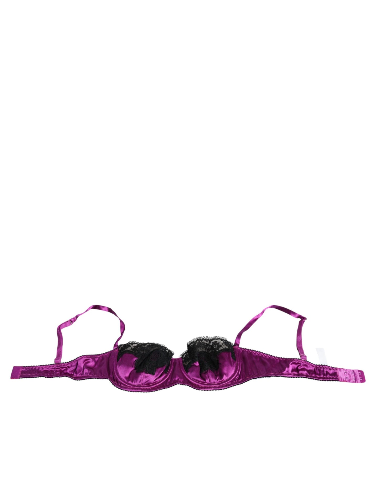 Sujetador balconette con aros de seda morada