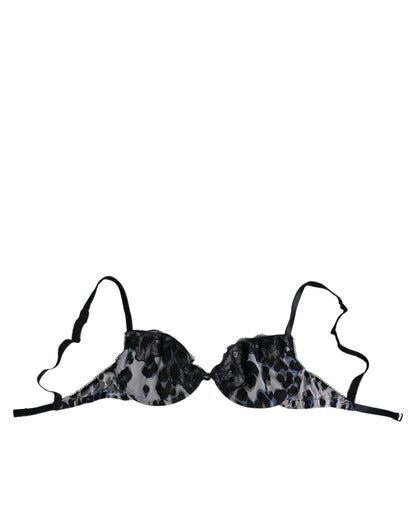 Sujetador push up Reggiseno de leopardo blanco