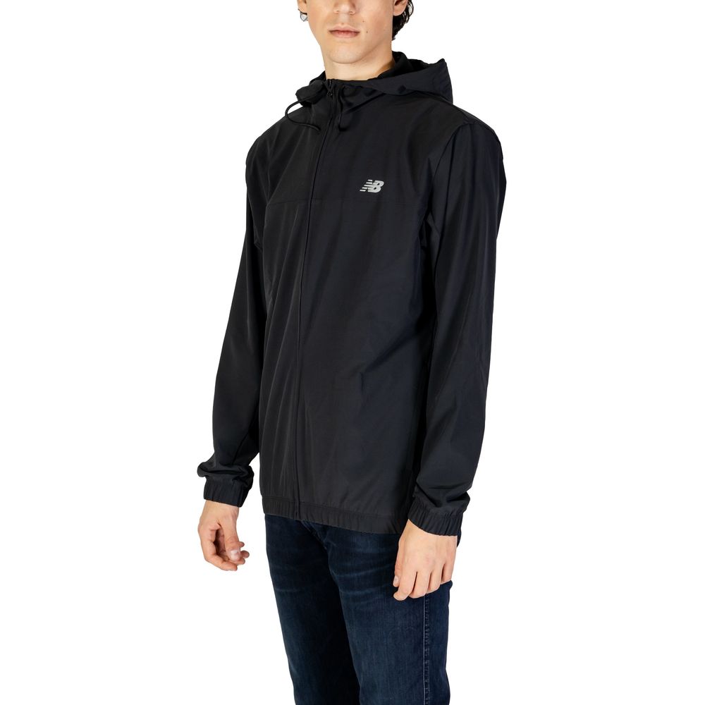 Chaqueta de poliéster negra de poliéster