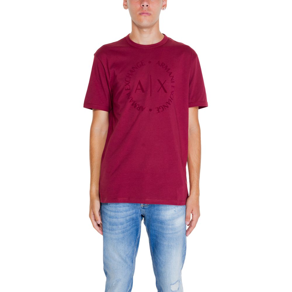 Camiseta de algodón burdeos