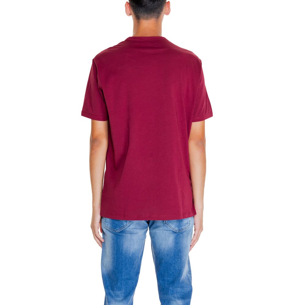 Camiseta de algodón burdeos