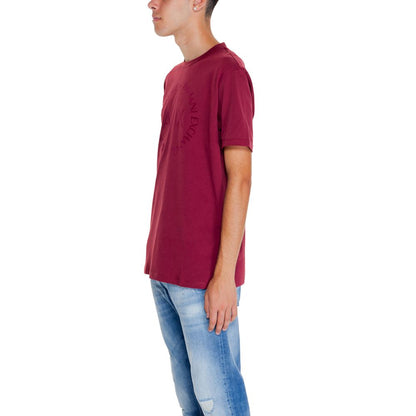 Camiseta de algodón burdeos