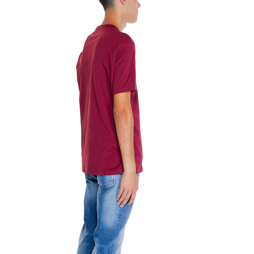 Camiseta de algodón burdeos