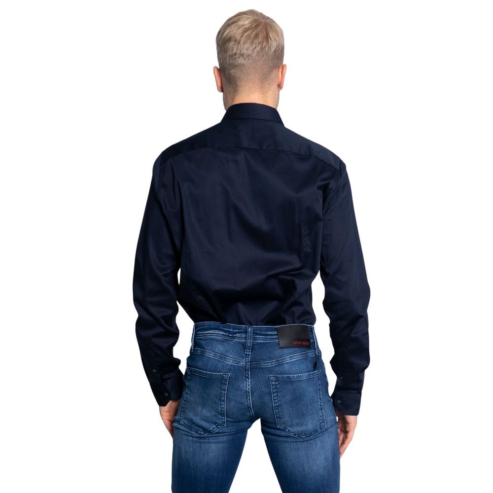 Camisa de algodón azul