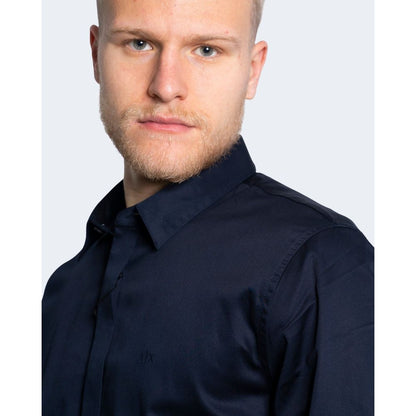 Camisa de algodón azul