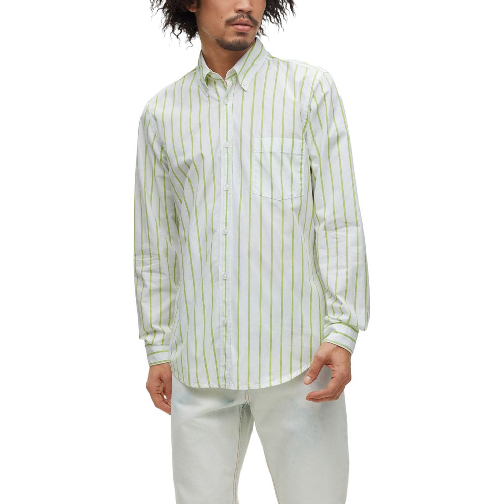 Camisa de algodón verde