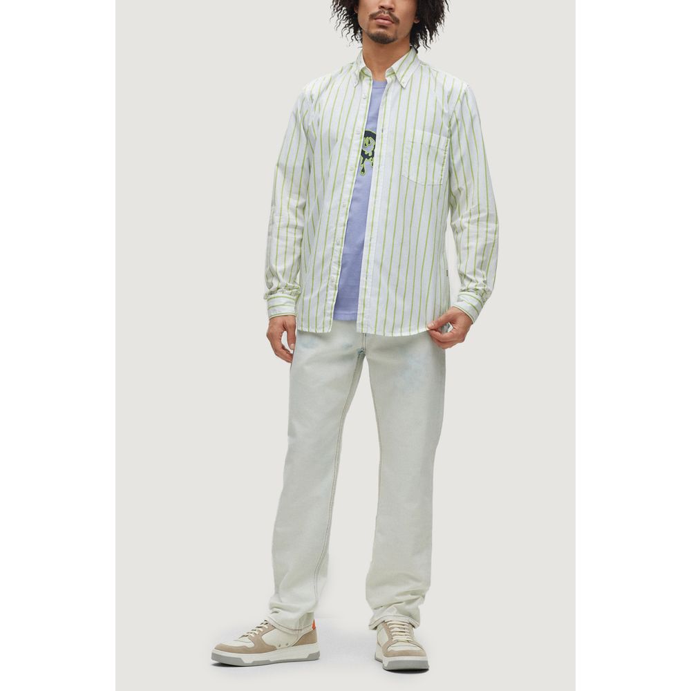 Camisa de algodón verde