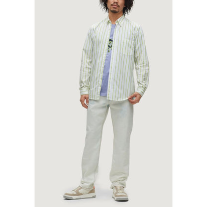 Camisa de algodón verde