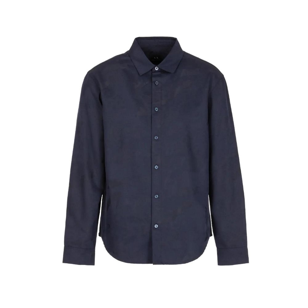 Camisa de algodón azul