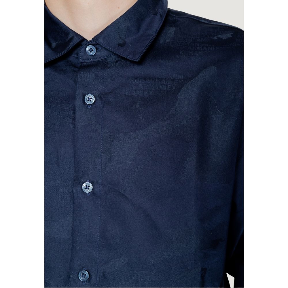 Camisa de algodón azul