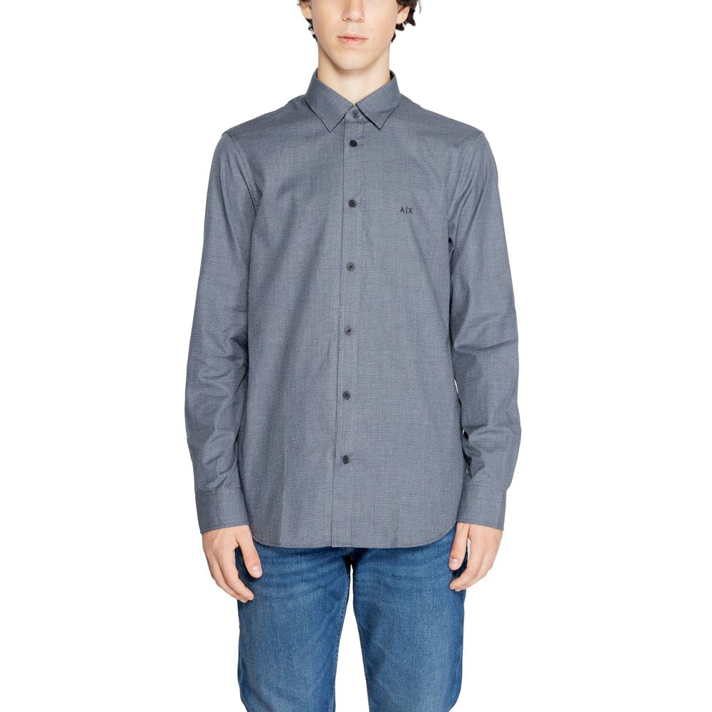 Camisa de algodón azul