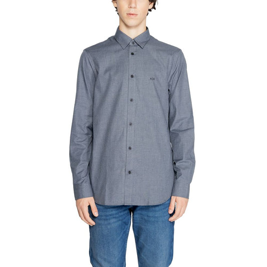 Camisa de algodón azul