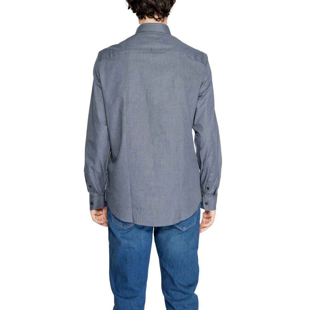 Camisa de algodón azul