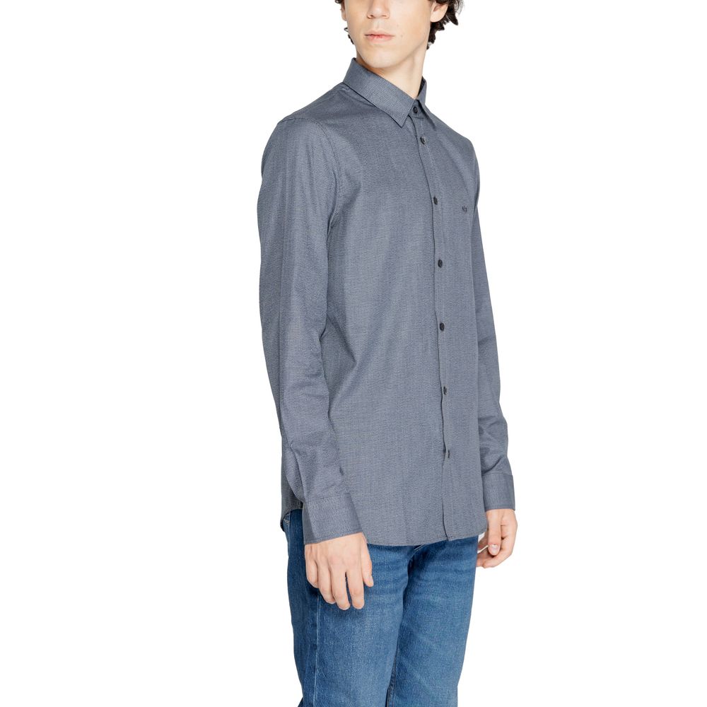 Camisa de algodón azul