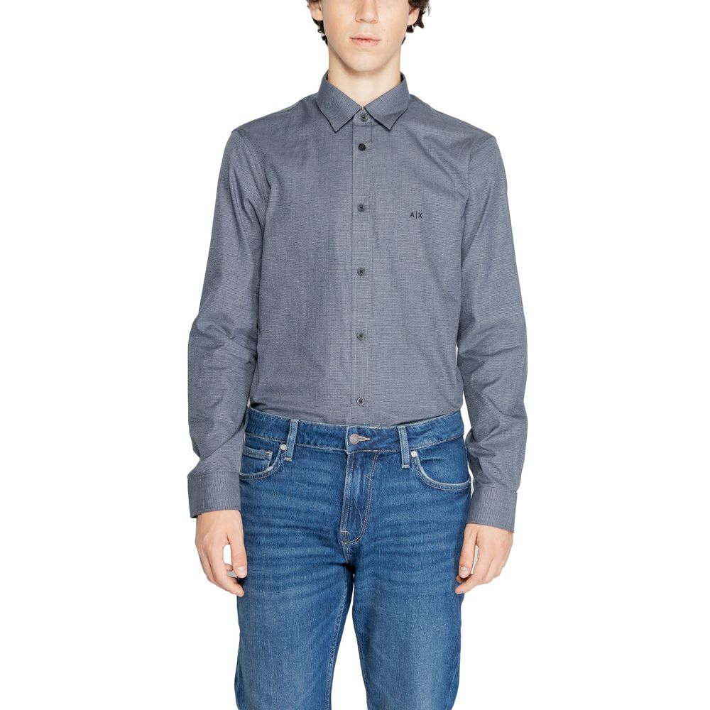 Camisa de algodón azul