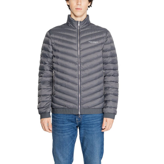 Chaqueta de poliéster gris