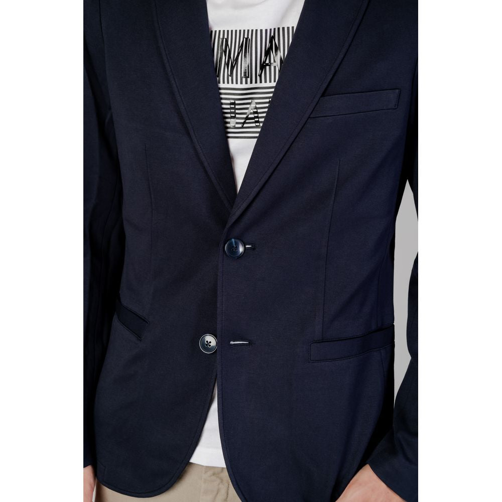 Blazer de viscosa azul