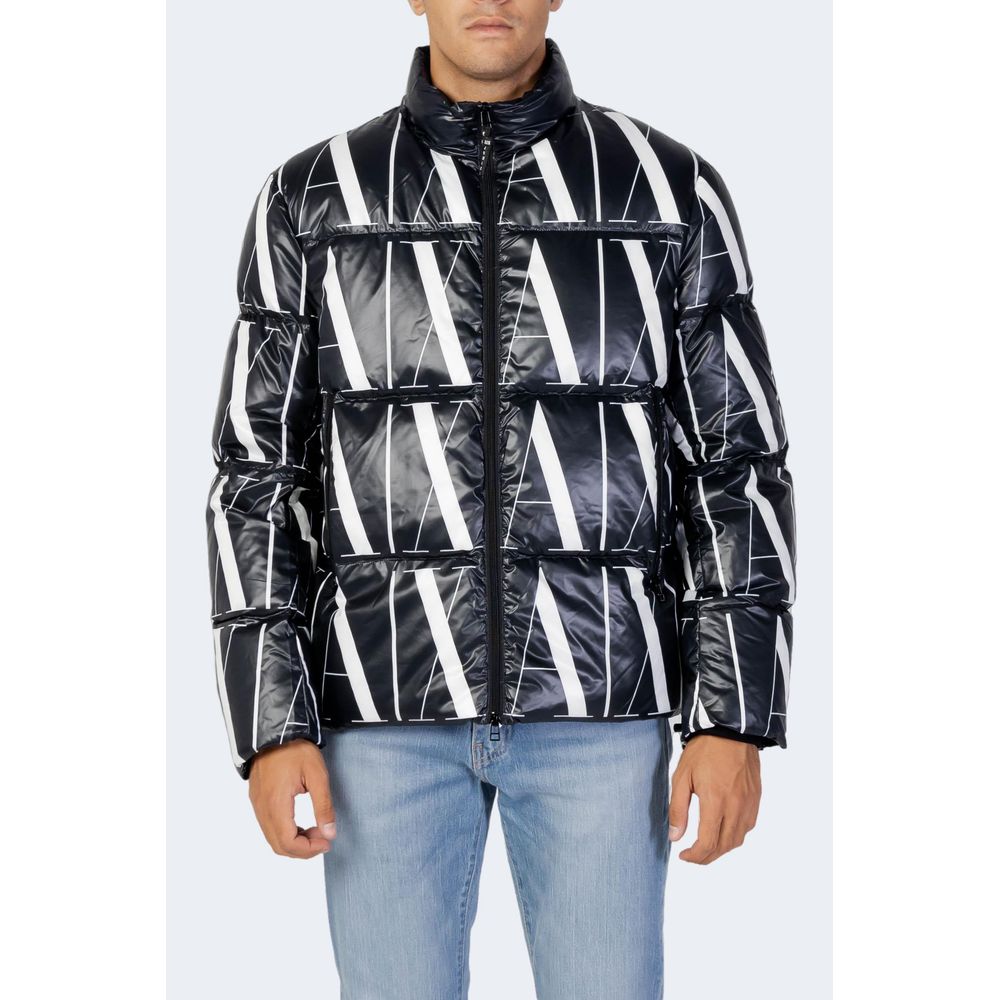 Chaqueta de poliéster negra