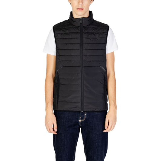 Chaqueta de poliéster negra