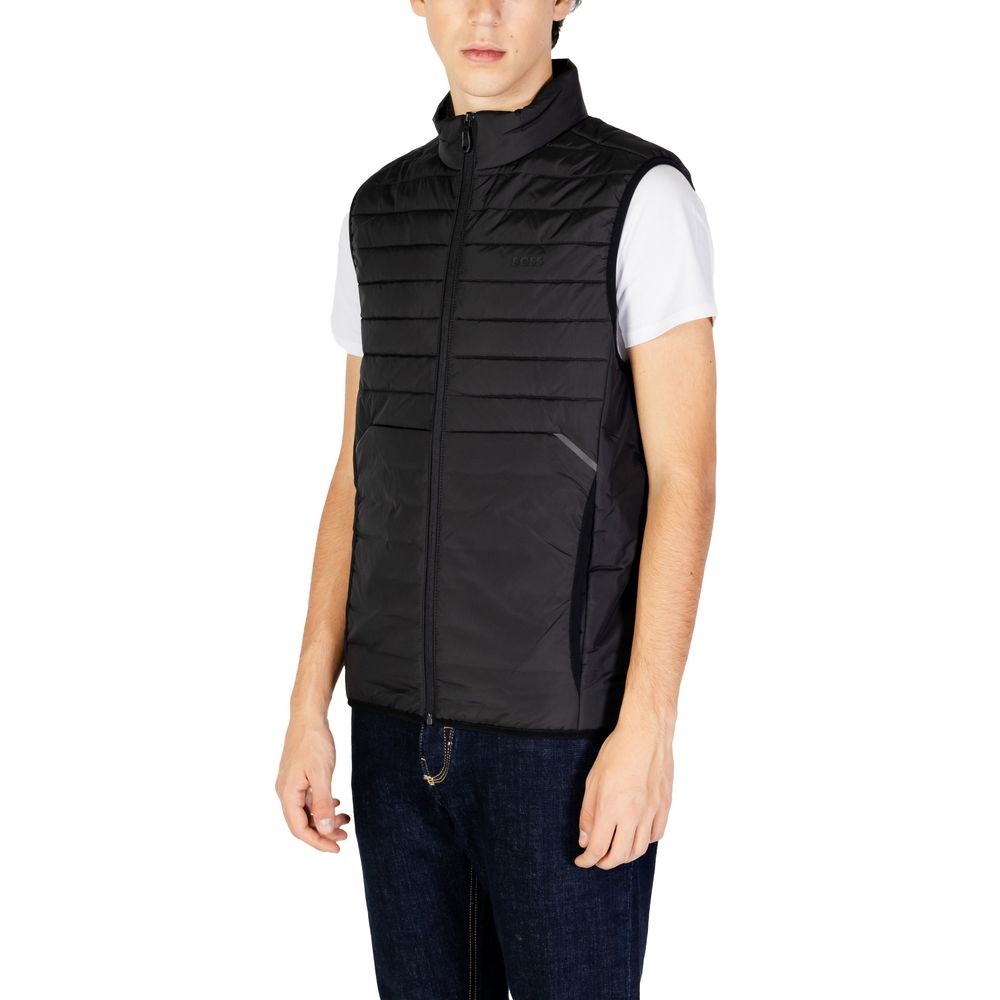 Chaqueta de poliéster negra