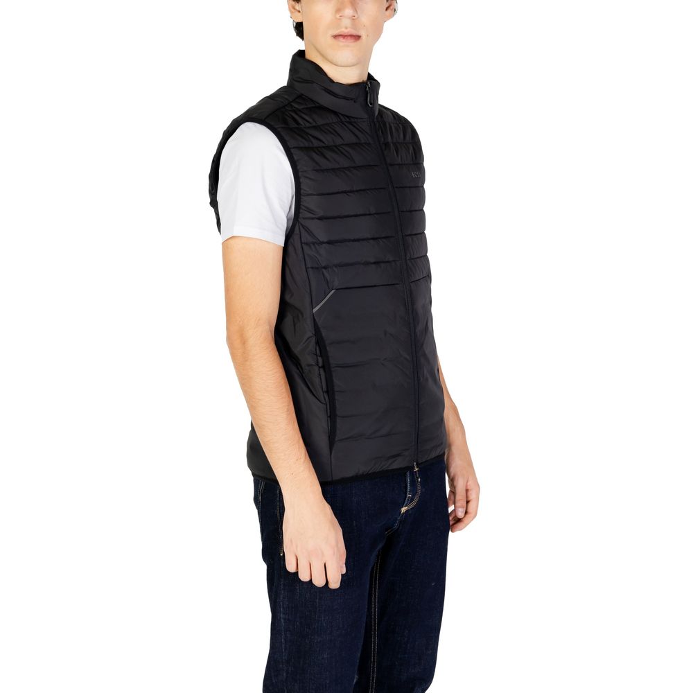 Chaqueta de poliéster negra