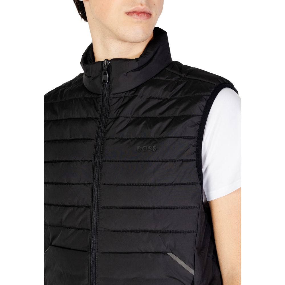 Chaqueta de poliéster negra