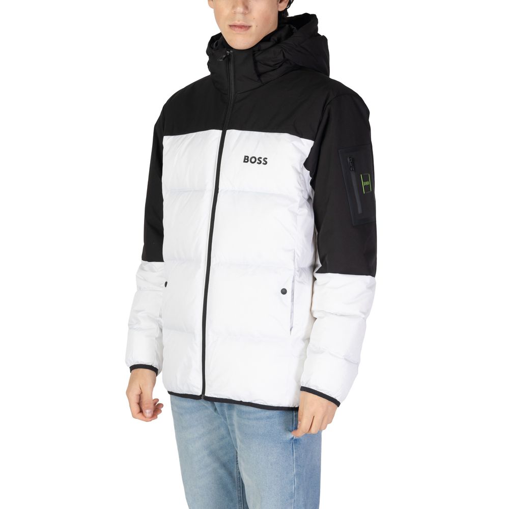 Chaqueta de poliéster blanca de poliéster