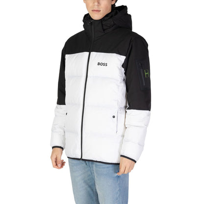 Chaqueta de poliéster blanca de poliéster