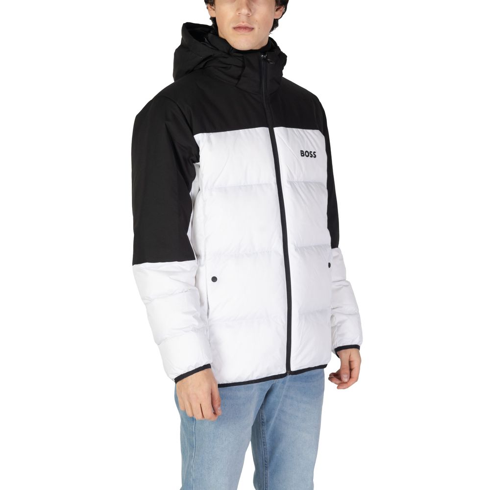 Chaqueta de poliéster blanca de poliéster