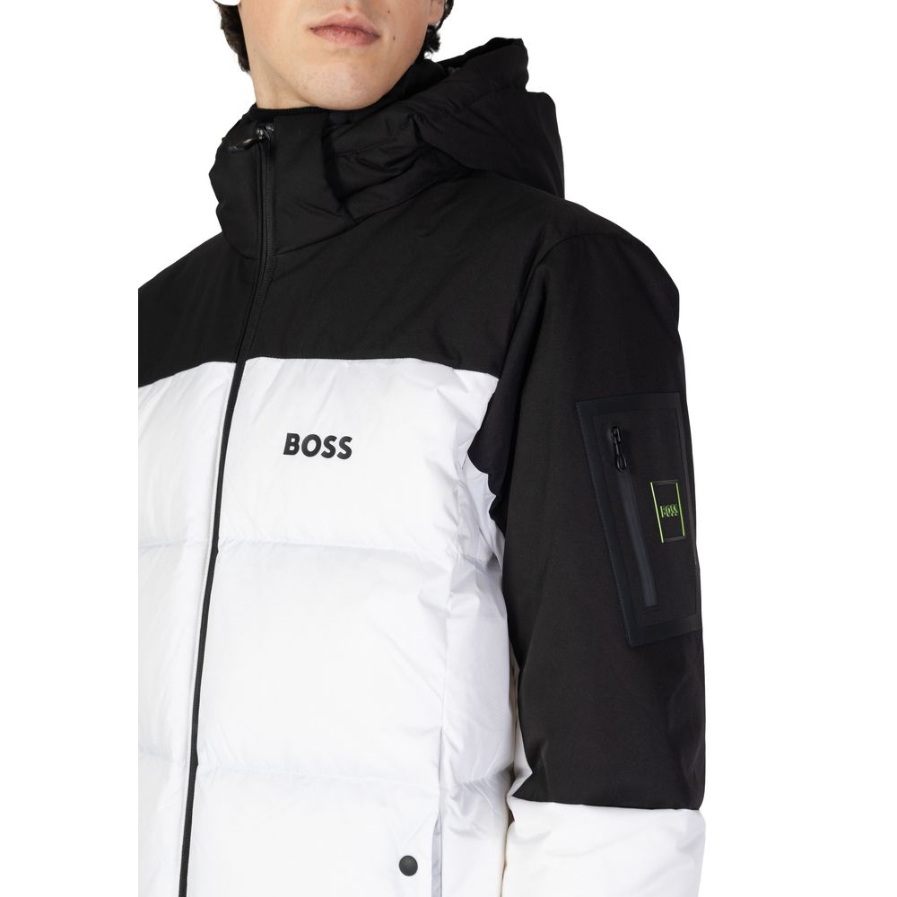 Chaqueta de poliéster blanca de poliéster