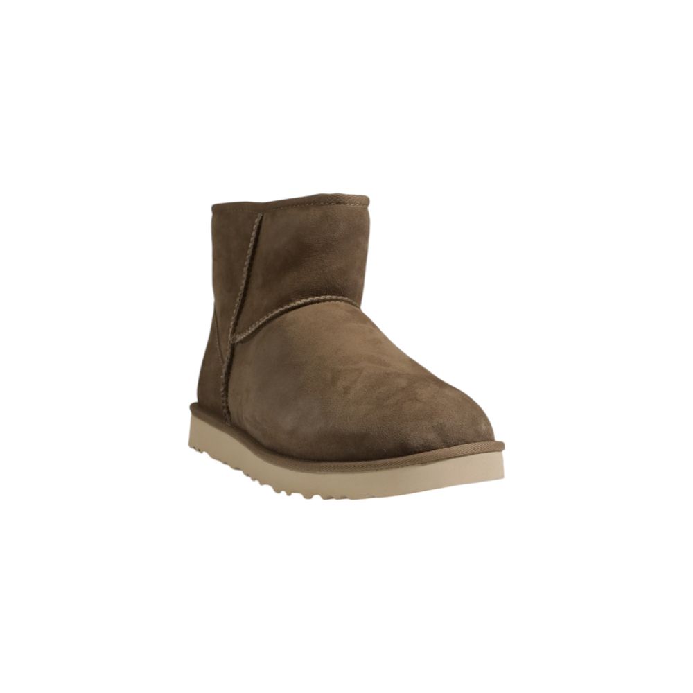 Bota de piel de ante gris