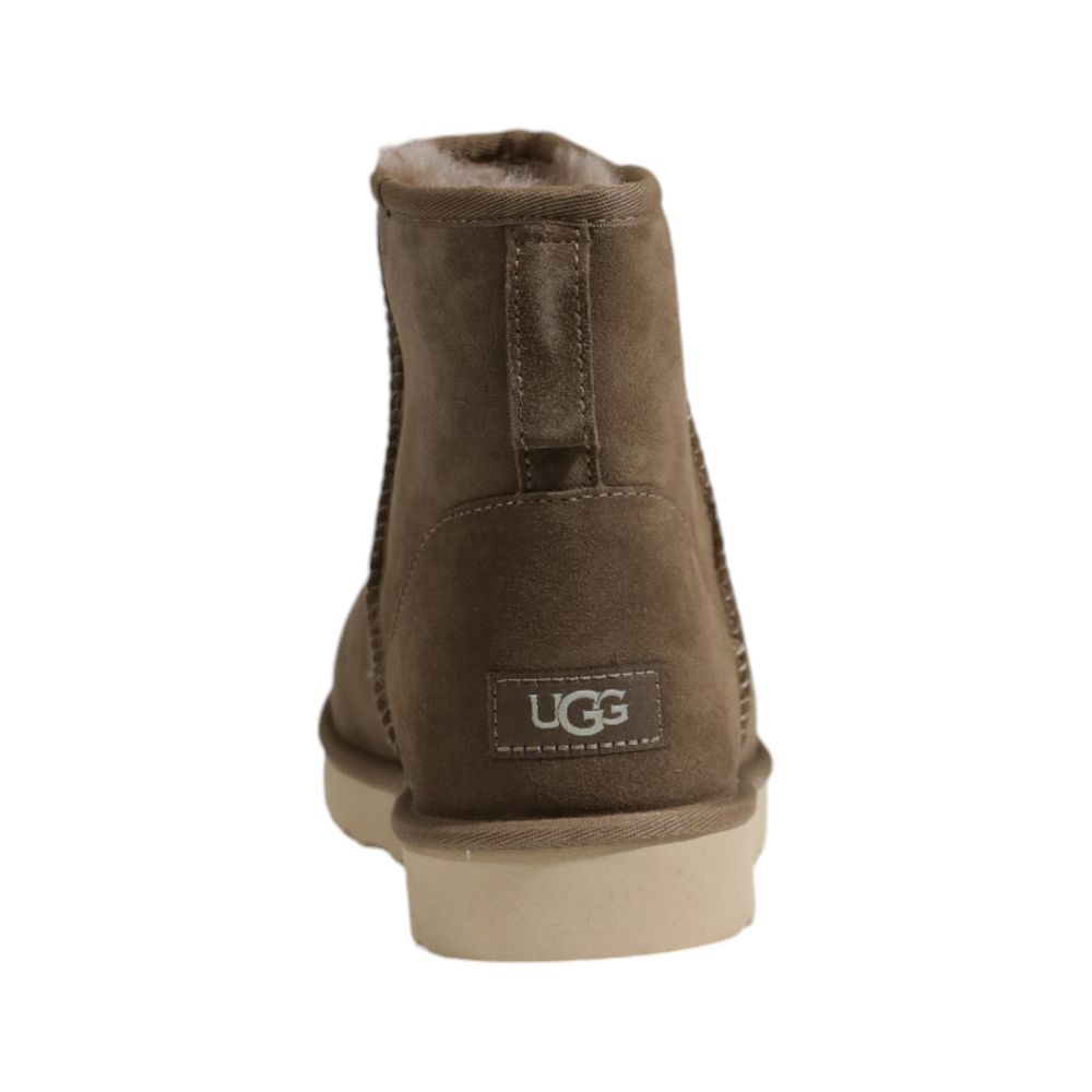 Bota de piel de ante gris