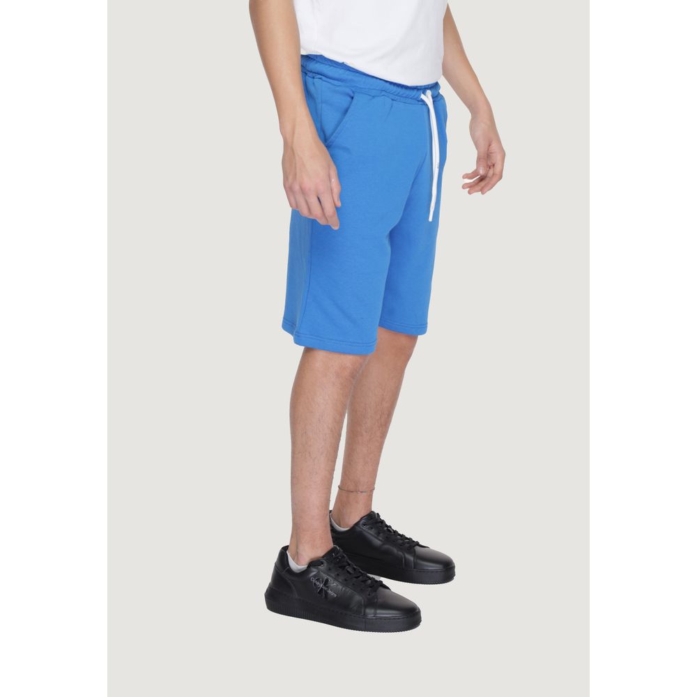 Pantalón corto de algodón azul